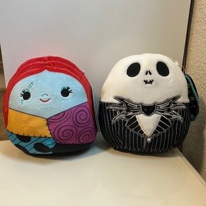 NWT Nightmare Before Christmas Squishmallows Jack Skellignton and Sally